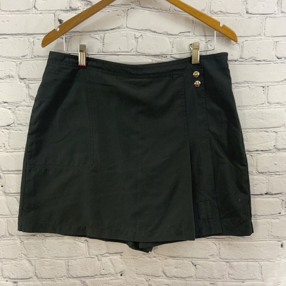 Izod Extra Dry Skort Black Womens Sz 12 Athletic Tennis Short